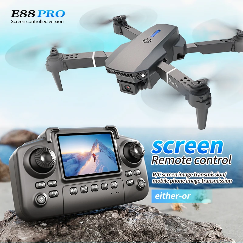 Profesyonel E88 PRO Drone, Ekr - Drone Camera Wide Angle incelemesi ve fiyatı