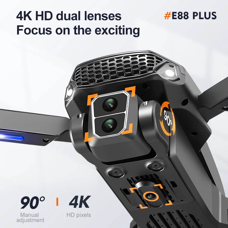Yeni E88 Plus Quadcopter Drone - Drone Camera 4K incelemesi ve fiyatı